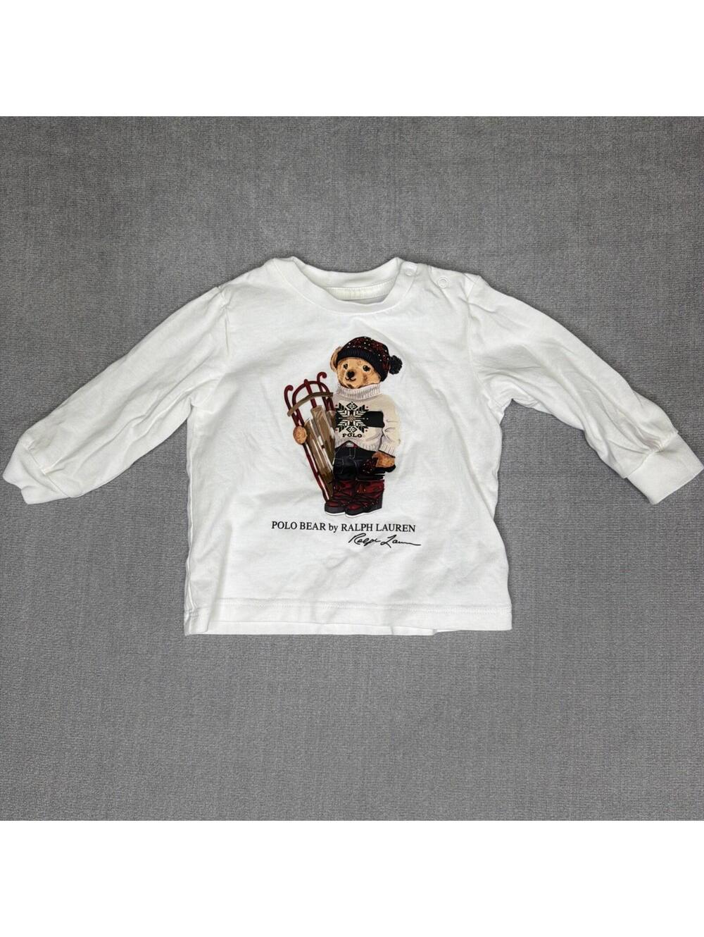 Polo Ralph Lauren Sled Bear Long Sleeve Cotton Baby 6m